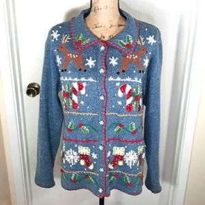 Sarah Bentley Holiday Sweater Size M Vintage